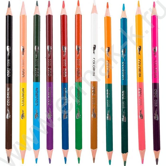 Карандаши  24цв/12шт ColoRun /липа, двухсторонние, европодвес | Фото 5