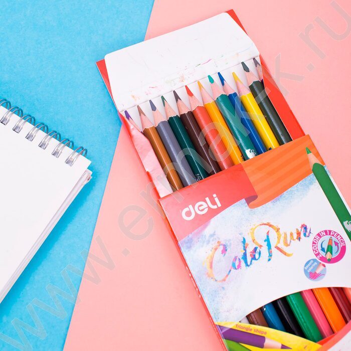 Карандаши  24цв/12шт ColoRun /липа, двухсторонние, европодвес | Фото 6