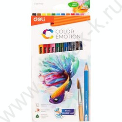 Карандаши акварельные 12цв Color Emotion /липа, европодвес | Фото 1