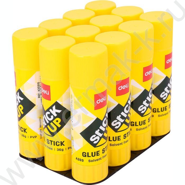 Клей-карандаш  36г Stick UP /корпус - желтый /картон. дисплей | Фото 3