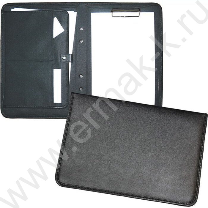 Папка иск.кожа черный /зажим для бумаг/ | Фото 1