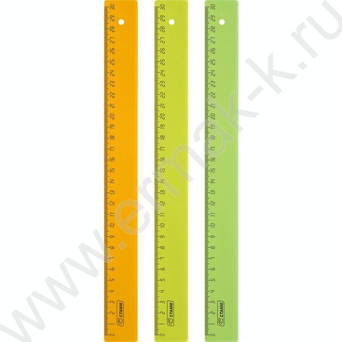 Линейка пл 30см неон прозр. / ассорти | Фото 2