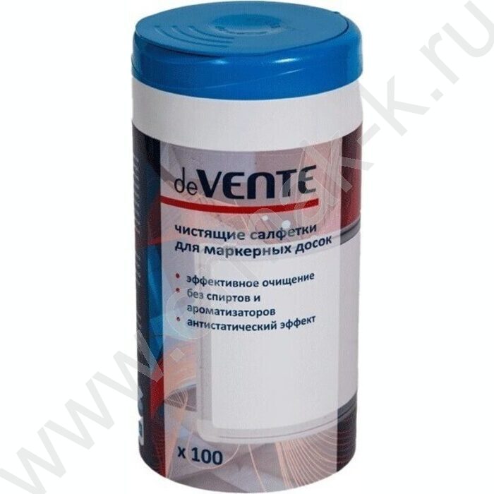 Чистящие салфетки д/маркерных досок /100шт в тубе, бесспиртовые | Фото 1