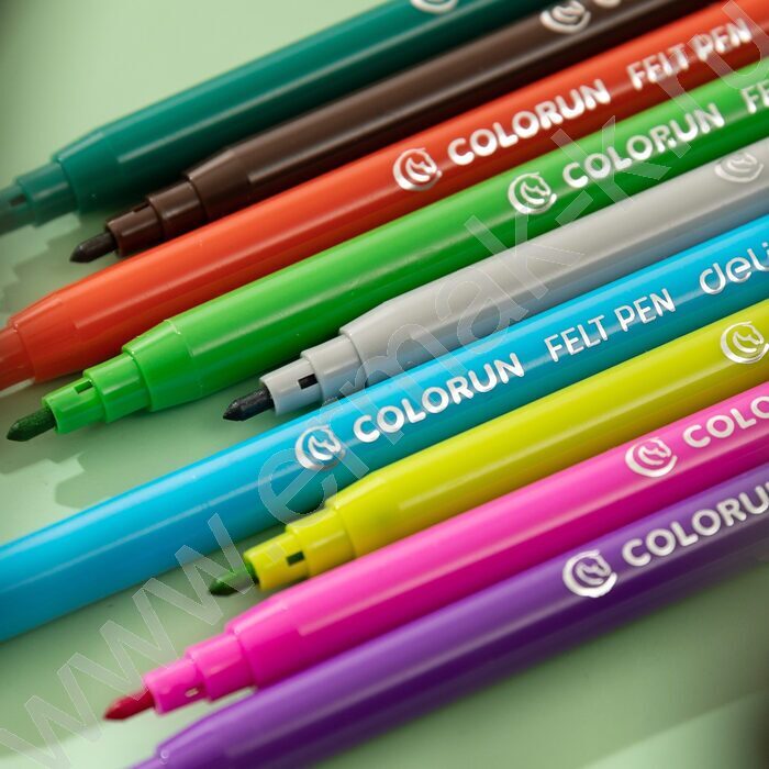 Фломастеры  18цв ColoRun вентилируемый колпачок, коробка европодвес | Фото 4