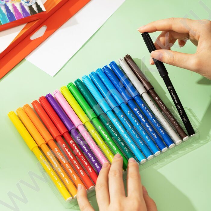 Фломастеры  18цв ColoRun вентилируемый колпачок, коробка европодвес | Фото 6