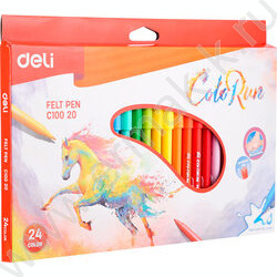 Фломастеры  24цв ColoRun вентилируемый колпачок, коробка европодвес | Фото 1