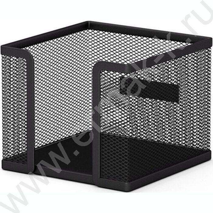 Стакан д/бумажного блока сетчатый (металл) прямоуг, черный | Фото 1