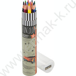 Карандаши пластиковые 12цв Funcolor 4вида карт.туба | Фото 6