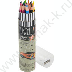 Карандаши пластиковые 18цв Funcolor 4вида карт.туба | Фото 2