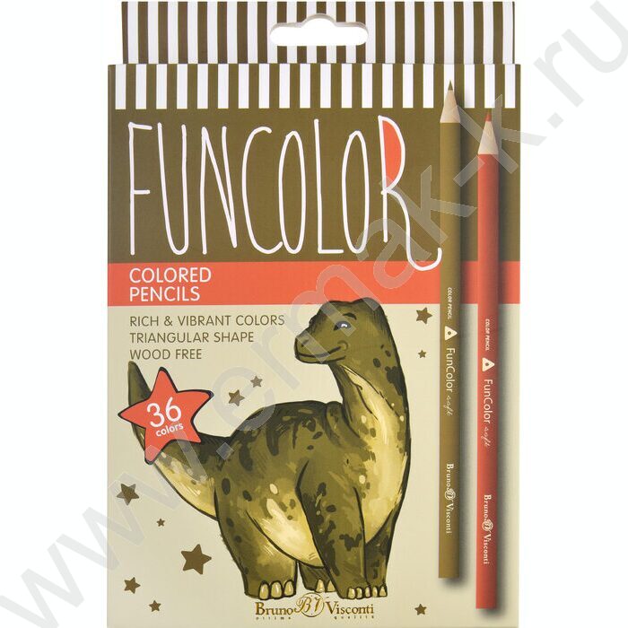 Карандаши пластиковые 36цв Funcolor 4вида | Фото 8