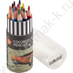Карандаши пластиковые 12цв Funcolor 4вида укороченные карт.туба | Фото 2