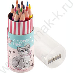Карандаши пластиковые 12цв Funcolor 4вида укороченные карт.туба | Фото 3