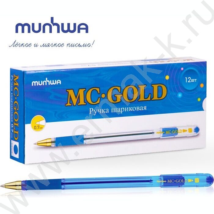 Ручка шар синяя 0,7мм "MC Gold" / рез.держатель | Фото 5