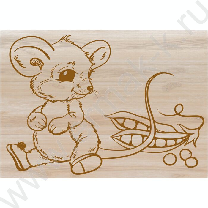 Набор д/творчества Выжигание.Доски для выжигания 2 шт "Белочка и мышка" | Фото 3