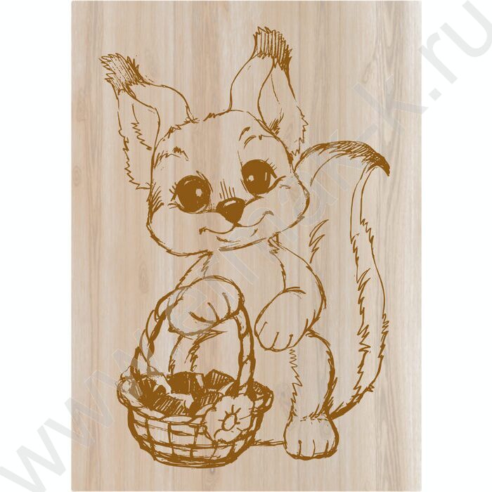 Набор д/творчества Выжигание.Доски для выжигания 2 шт "Белочка и мышка" | Фото 4