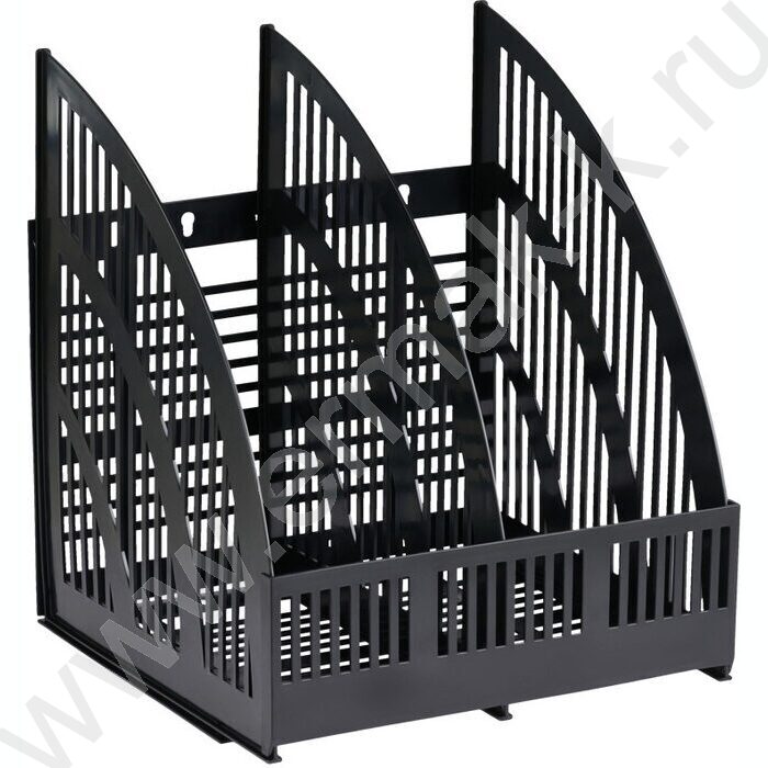 Лоток вертикальный разборный Line /чёрный/ 2отд. | Фото 1