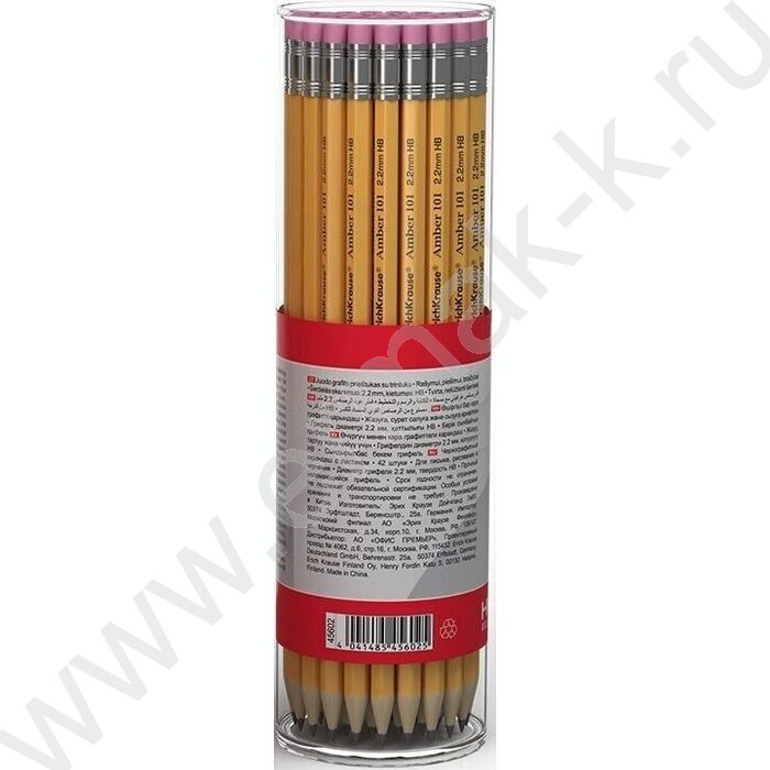 Карандаш ч/гр с ластиком HB Amber 101 /туба | Фото 3