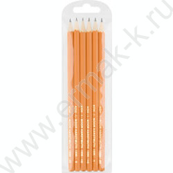 Карандаш ч/гр /набор  6шт/ блистер (KIN 1696) | Фото 1