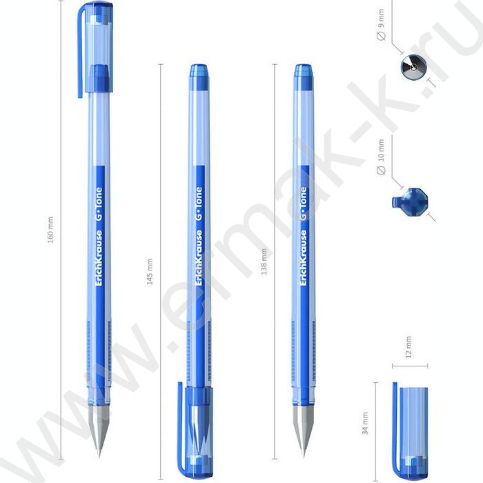 Ручка гелевая синяя 0,5мм  G-Tone Stick Original | Фото 4