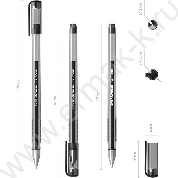 Ручка гелевая черная 0,5мм  G-Tone Stick Original | Фото 4