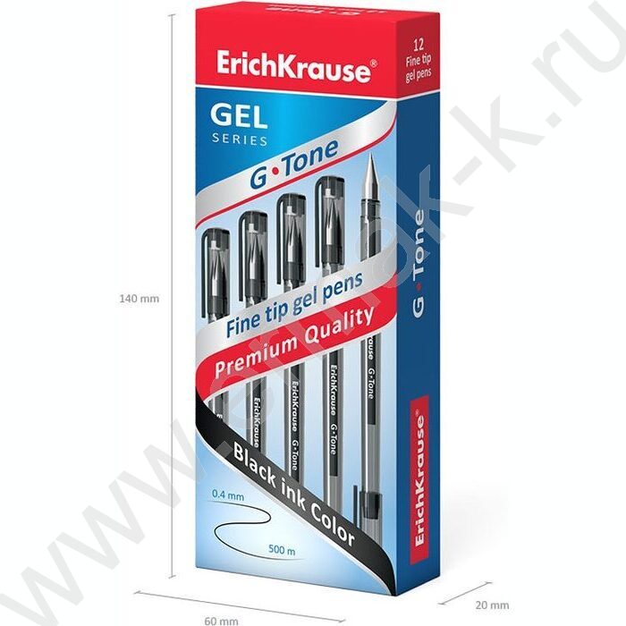 Ручка гелевая черная 0,5мм  G-Tone Stick Original | Фото 5