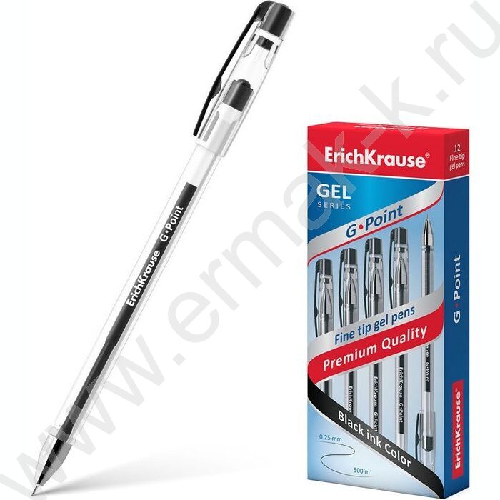 Ручка гелевая черная 0,38мм  G-Point Stick Classic /игла/ | Фото 2