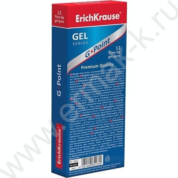 Ручка гелевая черная 0,38мм  G-Point Stick Classic /игла/ | Фото 3