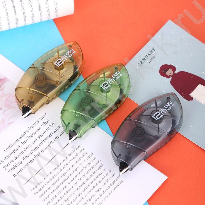 Корректирующая лента 5мм*12м /корпус - ассорти, блистер, европодвес | Фото 3