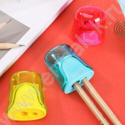 Точилка 2отв. пластик U-touch ассорти дисплей | Фото 4