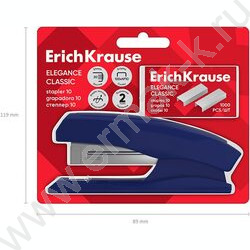 Степлер №10  15л пластик Elegance /встроен антистеплер/+скобы ассорти блистер,европодвес | Фото 4