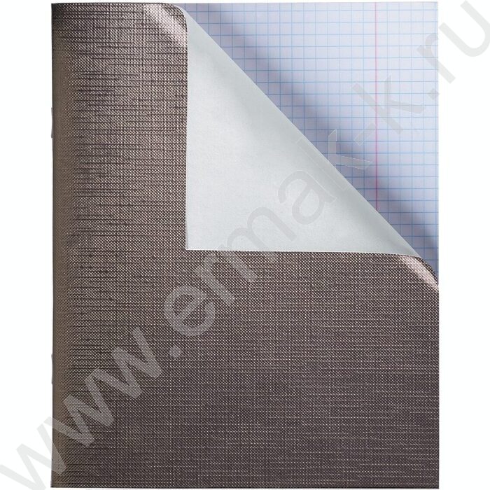 Тетрадь  48л клетка "Бум/винил" METALLIC коричневый | Фото 1