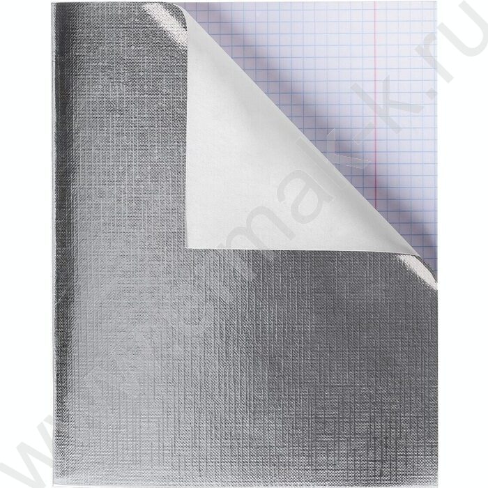 Тетрадь  96л клетка "Бум/винил" METALLIC серебро | Фото 2