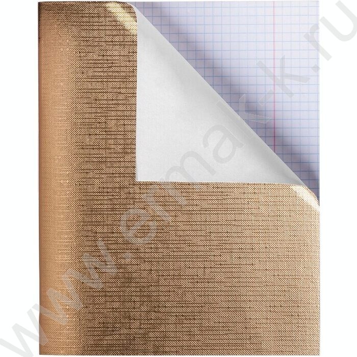 Тетрадь  48л клетка "Бум/винил" METALLIC золото | Фото 2