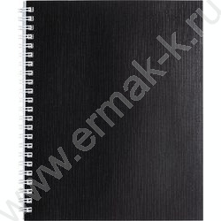 Тетрадь  48л клетка/спираль "Бум/винил" METALLIC черный | Фото 1