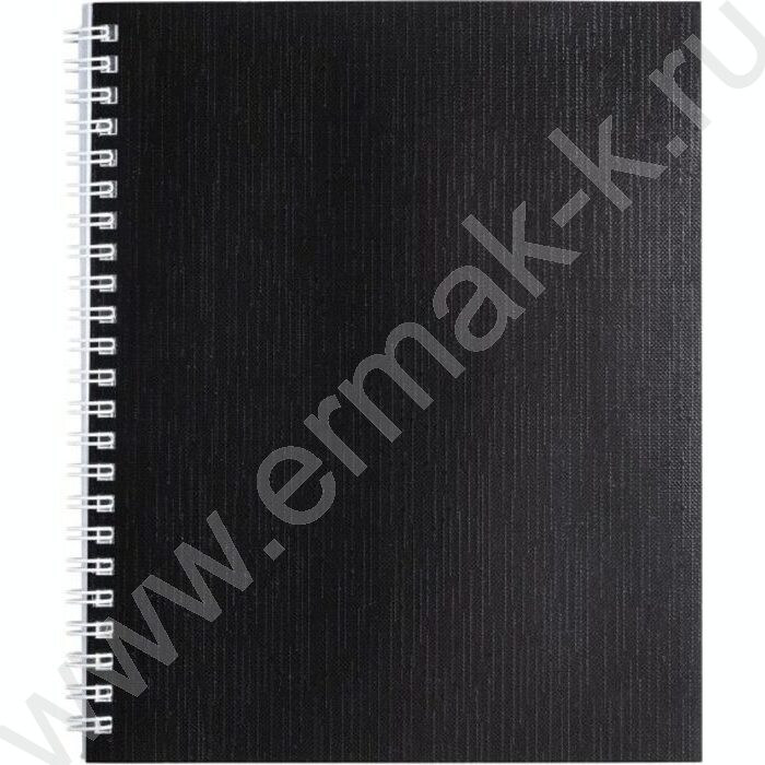 Тетрадь  96л клетка/спираль "Бум/винил" METALLIC черный | Фото 1