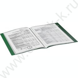 Папка 2 кольца 35мм "Contract" зеленая до 270л 0,9мм   | Фото 8