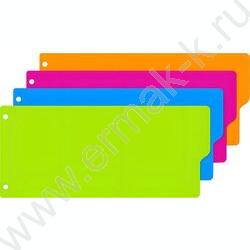 Разделитель листов пластик полоски - 105мм*240мм, 12листов, 4цвета | Фото 1