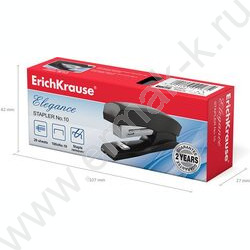 Степлер №10  20л пластик Elegance Classic /встроен антистеплер/ чёрный | Фото 4