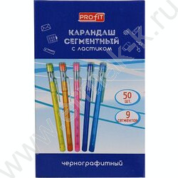 Карандаш сегментный с ластиком ассорти | Фото 4