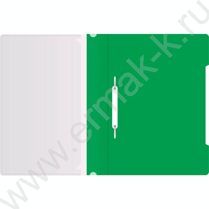 Скоросшиватель пл зеленый прозрач.верх.лист, карман на лиц.стороне | Фото 3