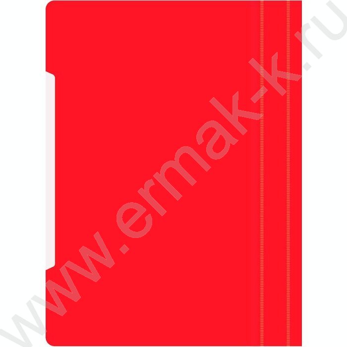 Скоросшиватель пл красный прозрач.верх.лист, карман на лиц.стороне | Фото 2