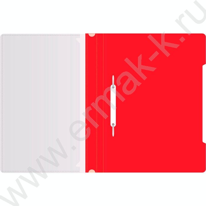 Скоросшиватель пл красный прозрач.верх.лист, карман на лиц.стороне | Фото 3
