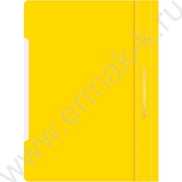 Скоросшиватель пл желтый прозрач.верх.лист, карман на лиц.стороне | Фото 2