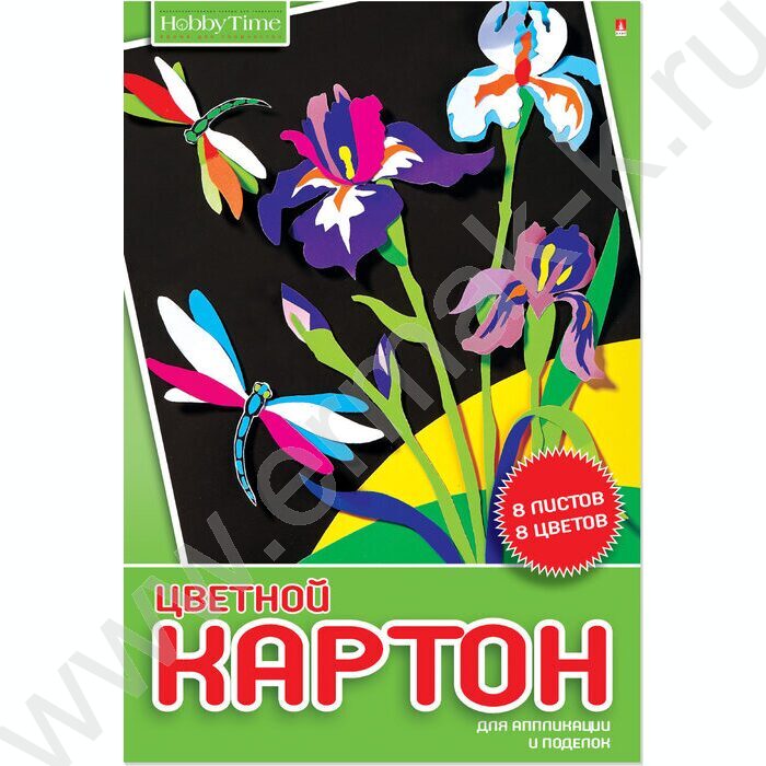 Картон цв. А4  8л/8цв Хобби тайм | Фото 3