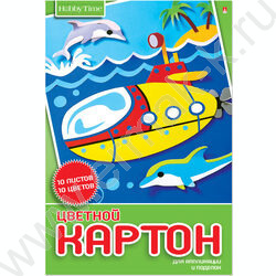 Картон цв. А4 10л/10цв Хобби тайм | Фото 3