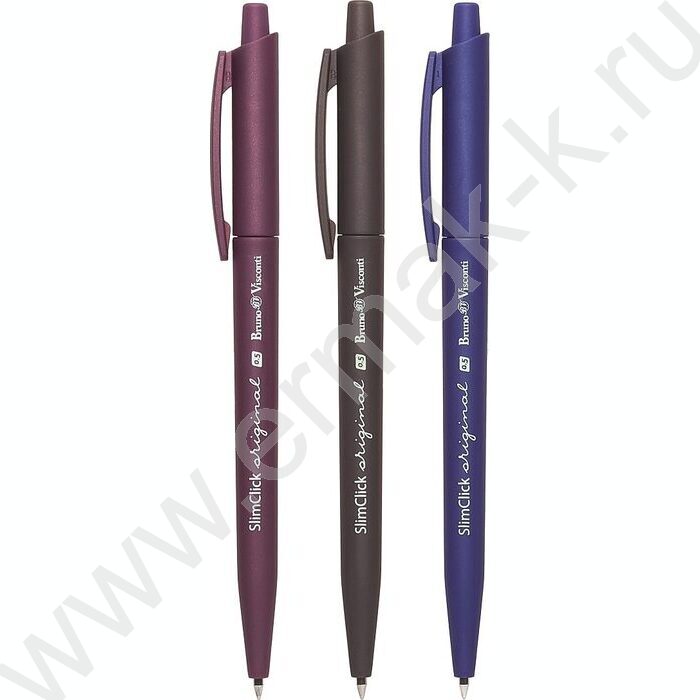 Ручка шар авт SlimClick.Original синяя 0,5мм /антискольз.корпус/3цв.корпуса | Фото 1