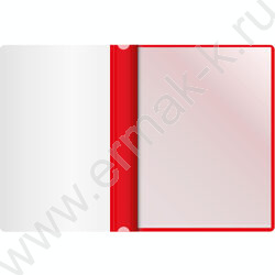 Скоросшиватель пл красный боковая перфорация 10 вкладышей | Фото 3