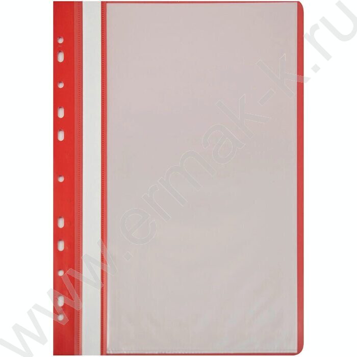 Скоросшиватель пл красный боковая перфорация 10 вкладышей | Фото 7