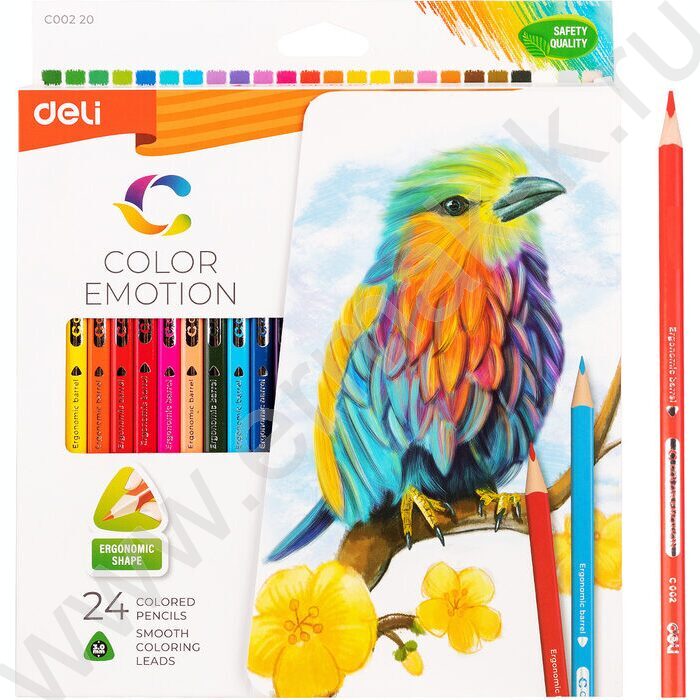 Карандаши  24цв Color Emotion липа /трехгранные/ европодвес | Фото 1