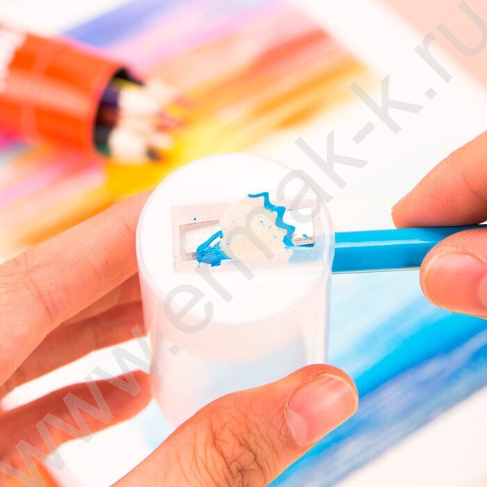 Карандаши  12цв ColoRun тополь /трехгранные + точилка /карт. тубус | Фото 6